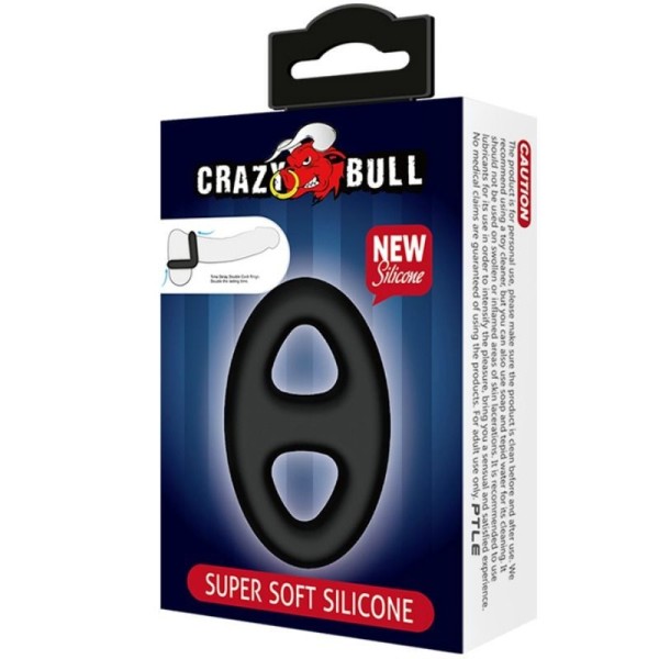 CRAZY BULL - ANILLO DOBLE DE SILICONA SUPER SUAVE CRAZY BULL