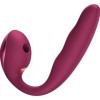 FUN FACTORY - ALLEGRO INSERÁVEL VIBRADOR DE PULSO DE AR ​​DUPLO VINHO TINTO FUN FACTORY