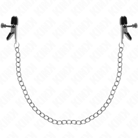 KINK - PINCES À TAMELON CHAÎNE PLATE ARGENT 34 CM KINK NIPPLE GRIP