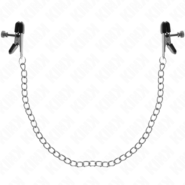 KINK - PINCES À TAMELON CHAÎNE PLATE ARGENT 34 CM KINK NIPPLE GRIP