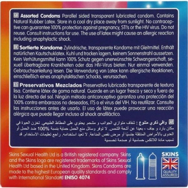 SKINS - PACK DE 4 PRÉSERVATIFS PREMIUM ASSORTIS SKINS