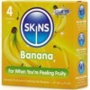 SKINS - PACK DE 4 CONDONES PREMIUM DE PLÁTANO SKINS - Sabores