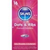 SKINS - PACK DE 16 PRÉSERVATIFS PREMIUM DOTS & RIBS SKINS
