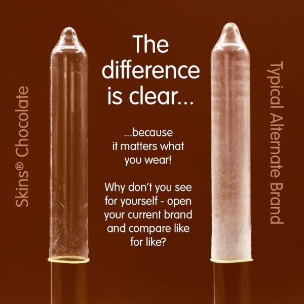 SKINS - PACK DE 4 CONDONES DE CHOCOLATE PREMIUM SKINS - Sabores