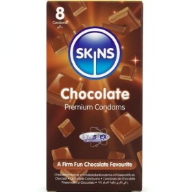 SKINS - PACK DE 8 CONDONES PREMIUM DE CHOCOLATE SKINS - Sabores