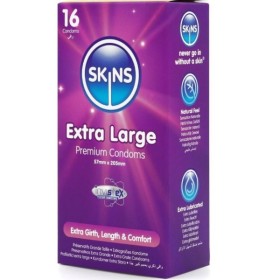 SKINS - PACK DE 16 PRÉSERVATIFS EXTRA LARGES PREMIUM SKINS