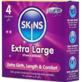 SKINS - PACK DE 4 PRÉSERVATIFS EXTRA LARGES PREMIUM SKINS