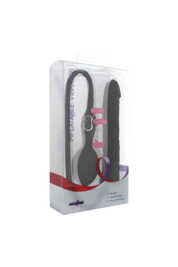 Vibromasseur gonflable noir - Discret & pas cher | Seven Creations