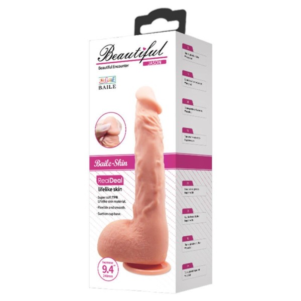BAILE - GODE RÉALISTE JASON NATUREL 24 CM BAILE VIBRATORS