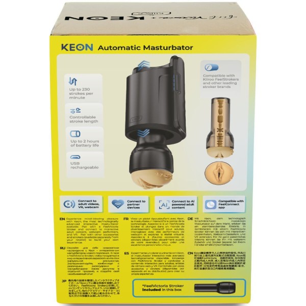 KIIROO - KEON WIFI COMBO VICTORIA June MASTURBADOR AUTOMÁTICO + FEEL STROKER KIIROO