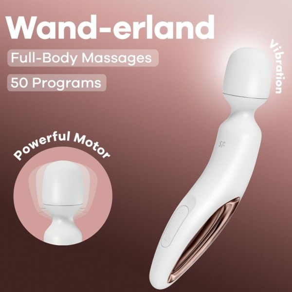 SATISFYER - WAND ERLAND MASAJEADOR VIBRADOR BLANCO SATISFYER WAND