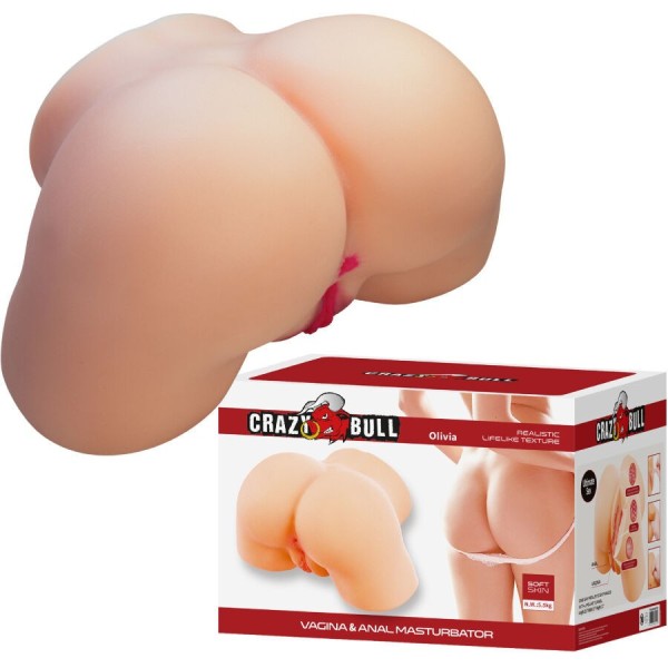 CRAZY BULL - OLIVIA FESSES FÉMININES RÉALISTES VAGIN ET ANAL 5,5 KG CRAZY BULL