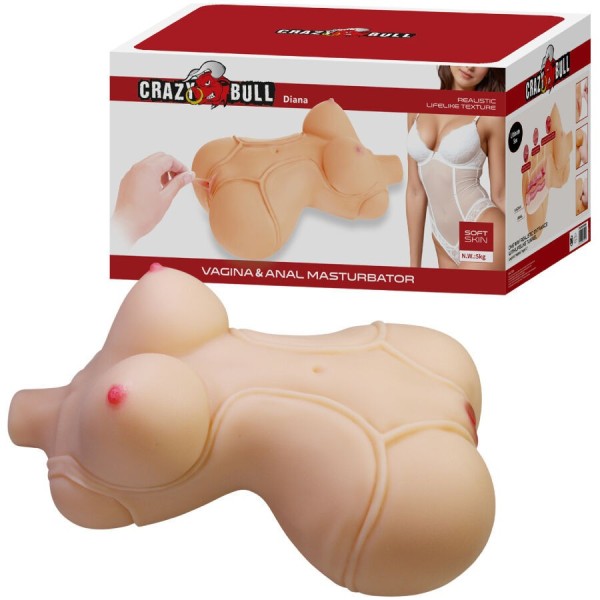 CRAZY BULL - DIANA TORSE FÉMININ RÉALISTE VAGIN ET ANAL 5 KG CRAZY BULL