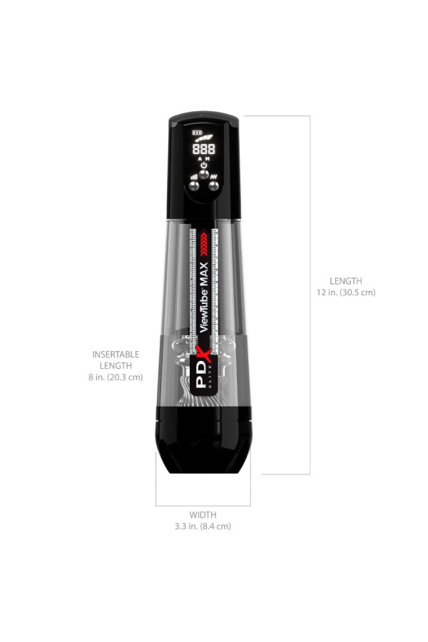 PDX Elite ViewTube: Masturbateur Automatique Transparent - Livraison Discrète