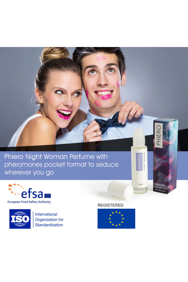 PHIERO Night Woman Roll-On - Parfum aux Phéromones Pas Cher, Livraison Discrète