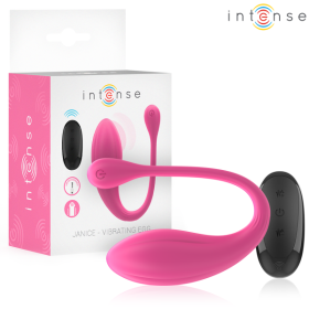 INTENSE - JANICE U VIBRATEUR DOUBLE STIMULATION 10 VIBRATIONS ROSE TÉLÉCOMMANDE INTENSE COUPLES TOYS