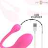 INTENSE - JANICE U VIBRATEUR DOUBLE STIMULATION 10 VIBRATIONS ROSE TÉLÉCOMMANDE INTENSE COUPLES TOYS