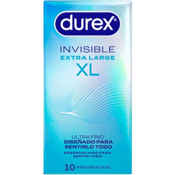 DUREX - PRÉSERVATIFS INVISIBLES XL 10 UNITÉS DUREX CONDOMS