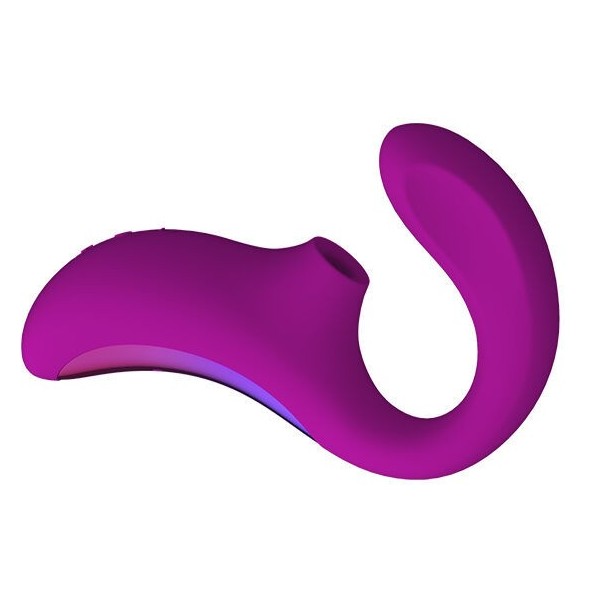 LELO - ENIGMA MASAJEADOR DOBLE SUCCIÓN ESTIMULACIÓN ROSA PROFUNDO