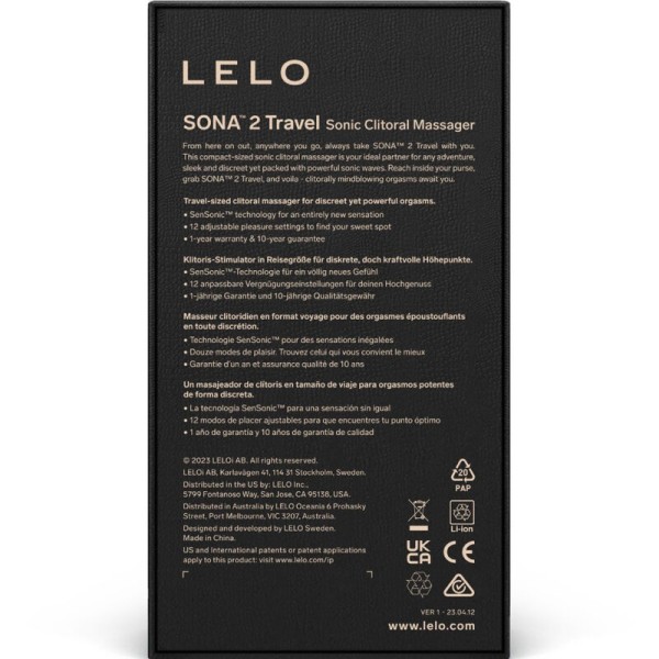 LELO - MASSEUR SONIQUE POUR CLITORIS SONA 2 TRAVEL VIOLET LELO