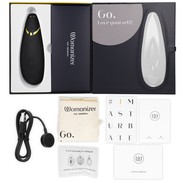 WOMANIZER - PREMIUM 2 ESTIMULADOR DE CLITORAL NEGRO WOMANIZER