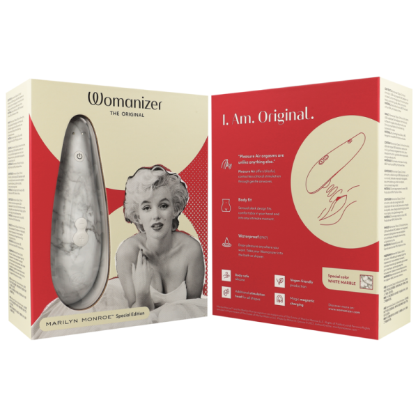 WOMANIZER - MARILYN MONROE CLASSIC 2 STIMULATEUR CLITORAL MARBRE BLANC WOMANIZER