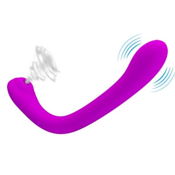 PRETTY LOVE - VIBRATEUR ALEX ET ONDES DE STIMULATION CLITORIDIENNES LILAS PRETTY LOVE