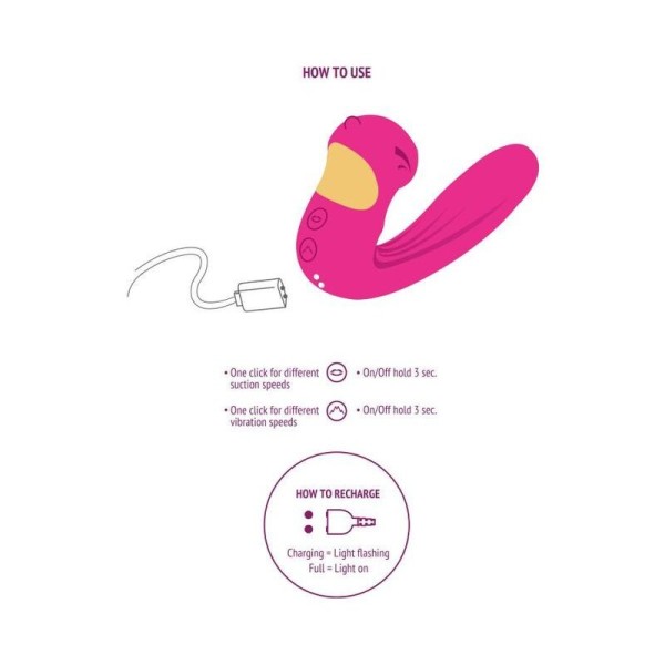 STIMULATEUR CELESTIAL LOVE VIBE FUCHSIA XOCOON - Pour clitoris