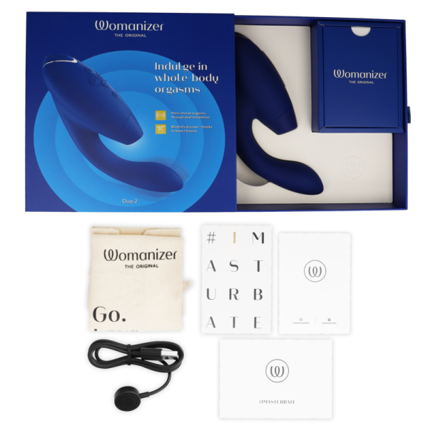 WOMANIZER - DUO 2 STIMULATEUR BLEU WOMANIZER