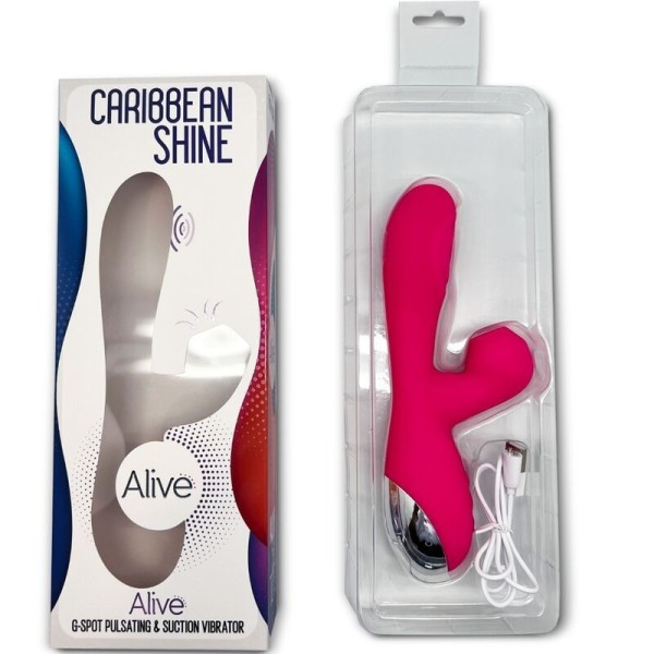 ALIVE - VIBRATEUR CARIBBEAN SHINE & ONDES STIMULANTES FUCHSIA ALIVE