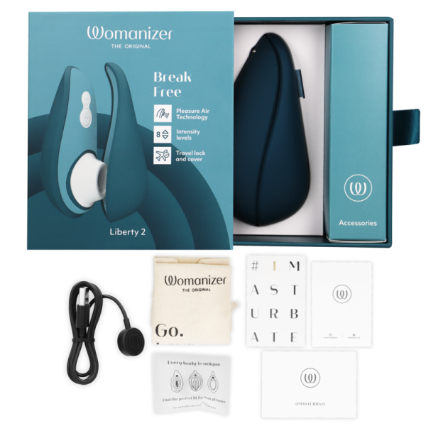 WOMANIZER - LIBERTY 2 STIMULATEUR DE CLITORIS ET ONDES BLEUES WOMANIZER