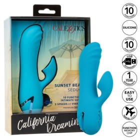 CALEXOTICS - SUNSET BEACH SEDUCER VIBRATEUR & STIMULATEUR 10 FONCTIONS BLEU CALEXOTICS