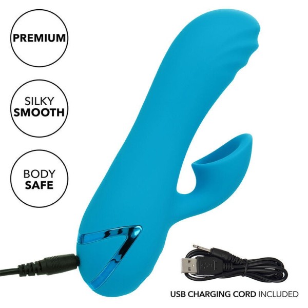 CALEXOTICS - SUNSET BEACH SEDUCER VIBRATEUR & STIMULATEUR 10 FONCTIONS BLEU CALEXOTICS