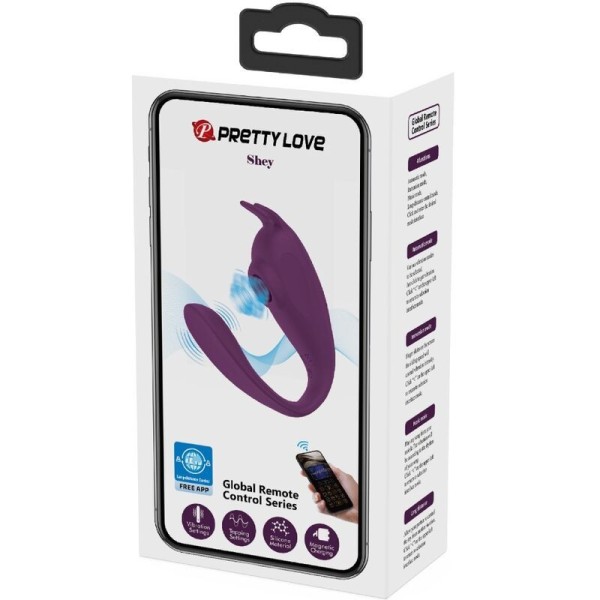 PRETTY LOVE - STIMULATEUR ET VIBRATEUR SHEY APPLICATION GRATUITE LONGUE DISTANCE VIOLET PRETTY LOVE FLIRTATION