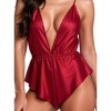 PASSION - SENSIE BODY BORGUNDY S/M PASSION WOMAN TEDDIES - Macacões