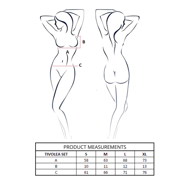 PASSION - ENSEMBLE SOUTIEN-GORGE + STRING TIVOLEA MISTY ROSE L/XL PASSION WOMAN SETS