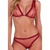 PASSION - ENSEMBLE SOUTIEN-GORGE + STRING BELISSANA BORDEAUX S/M PASSION WOMAN SETS