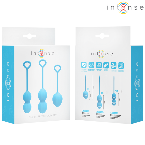 INTENSO - CHARLI KEGEL BALL KIT AZUL INTENSO SAÚDE E DIVERSÃO