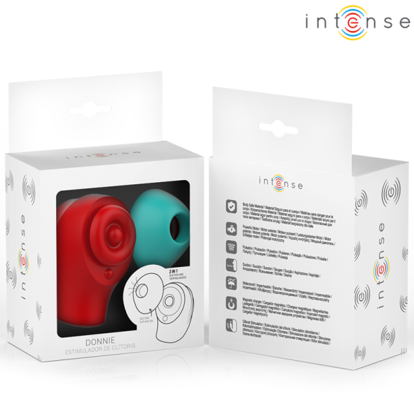INTENSE - DONNIE STIMULATEUR CLITORIDIEN ROUGE/VERT INTENSE FUN