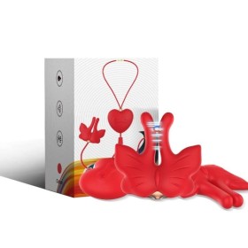 ARMONY - PINCES À TÉTONS MAGNÉTIQUES À VIBRATION FORME PAPILLON ROUGES ARMONY STIMULATORS