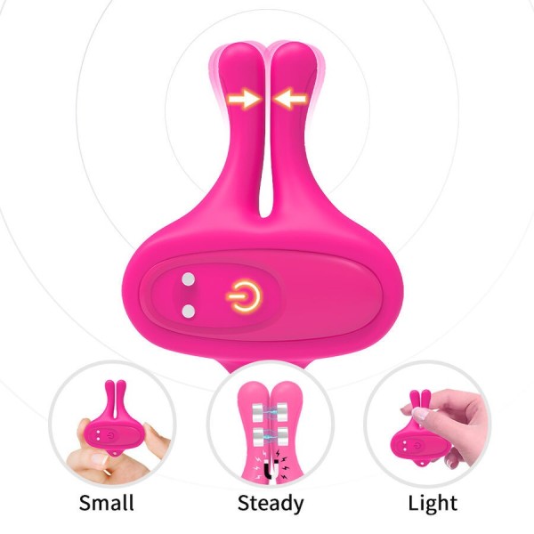 ARMONY - PINCES À TÉTONS MAGNÉTIQUES VIBRATOIRES EN FORME DE LAPIN ROSE ARMONY STIMULATORS