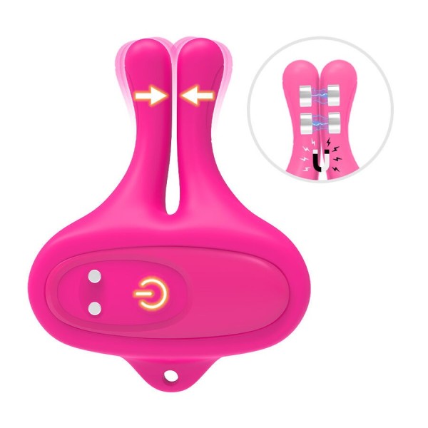 ARMONY - PINCES À TÉTONS MAGNÉTIQUES VIBRATOIRES EN FORME DE LAPIN ROSE ARMONY STIMULATORS