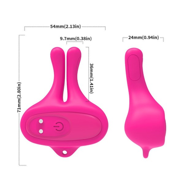 ARMONY - PINCES À TÉTONS MAGNÉTIQUES VIBRATOIRES EN FORME DE LAPIN ROSE ARMONY STIMULATORS