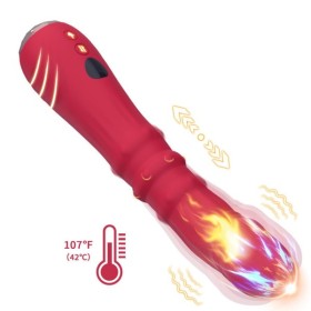 ARMONY - DILDO VIBRADOR DE PUNTA TERMOAJUSTABLE ROJO ARMONY VIBRA