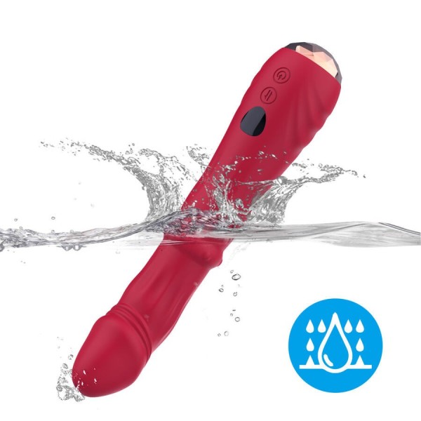 ARMONY - DILDO VIBRADOR DE PUNTA TERMOAJUSTABLE ROJO ARMONY VIBRA