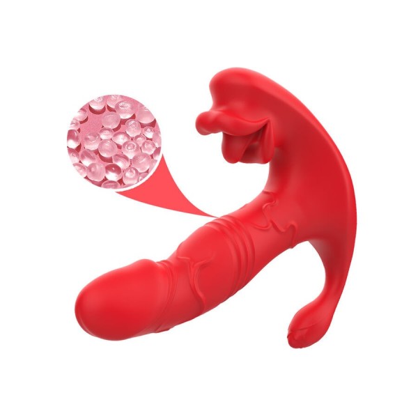 ARMONY - VIBRATEUR ANAL CULOTTE STIMULATEUR POINT C ET G TÉLÉCOMMANDE ROUGE ARMONY WEARABLES
