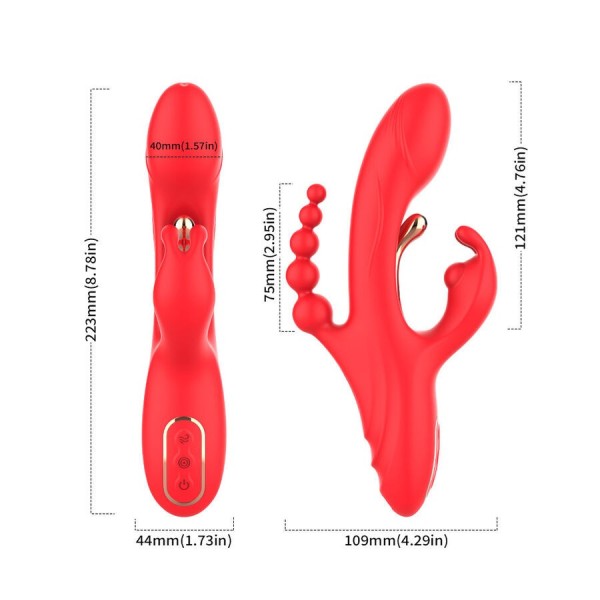 ARMONY - STIMULATEUR DE POINT G ET DE CLITORIS VIBRATEUR ROUGE ARMONY VIBRATORS