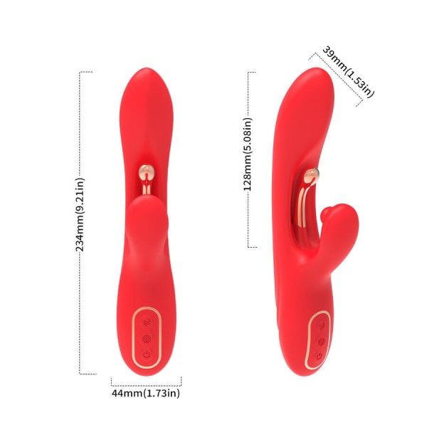 ARMONY - VIBRATEUR STIMULATEUR POINT G ET CLITORIS AVEC LANGUE OSCILLANTE ROUGE ARMONY VIBRATORS