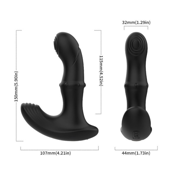 ARMONY - VIBRATEUR DE PROSTATE ANAL AVEC TÉLÉCOMMANDE NOIR ARMONY ANAL