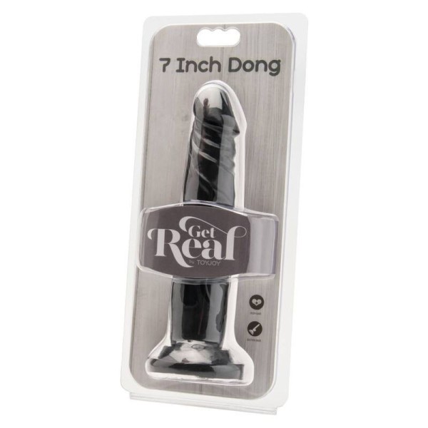 GET REAL - DONG 18 CM PRETO GET REAL - Pênis realistas